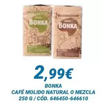 Bonka - Café Molido Natural O Mezcla