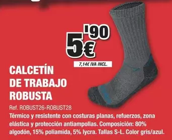 Lycra - Calcetín De Trabajo Robusta