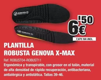 Genova - Plantilla Robusta X-max