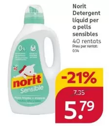 Norit - Detergente Liquido Para Pieles Sensibles