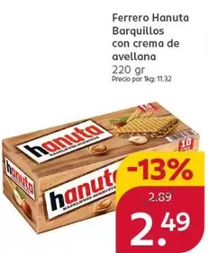 Ferrero - Hanuta Barquillos Con Crema De Avellana