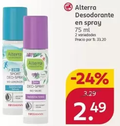 Alterra - Desodorante En Spray