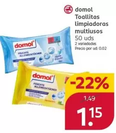 Domol - Toallitas Limpiadoras Multiusos