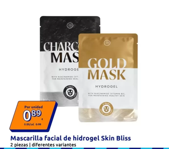 Skin Bliss - Mascarilla Facial De Hidrogen 
