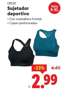 Crivit - Sujetador Deportivo