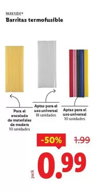Parkside - Barritas Termofusible