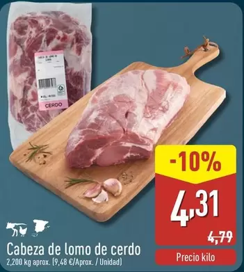 Cabeza De Lomo De Cerdo