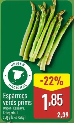 Espàrrecs Verds Prims Origen: Espanya
