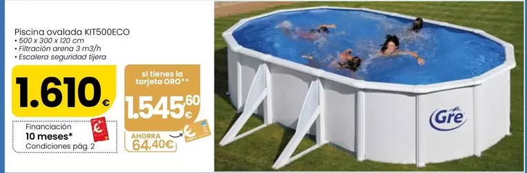 Gre - Piscina Ovalada KIT500ECO