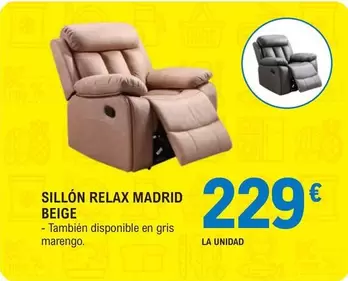 Relax - Sillón  Madrid Beige
