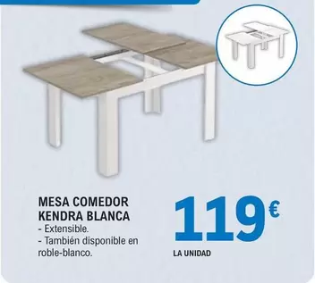 kendra - Mesa Comedor Kendra Blanca