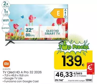 Xiaomi - Tv Qled Hd A Pro 32 2026