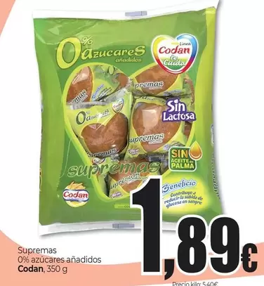 Codan - Supremas 0% azucares añadidos