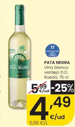 Pata Negra - Vino Blanco Verdejo D.O. Rueda
