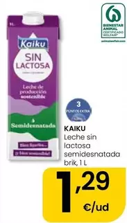 Kaiku - Leche Sin Lactosa Semidesnatada