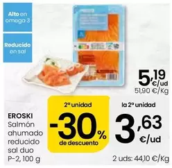 Eroski - Salmon Ahumado Reducido Sal Duo