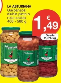 La Asturiana - Garbanzos, Alubia Pinta O Roja Cocida