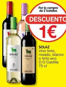 solaz - Vino Tinto, Rosado, Blanco O Tinto Eco D.o Castilla