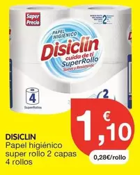 Disiclin - Papel Higiénico Super Rollo 2 Capas