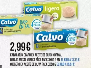 Calvo - Atun Claro En Aceite De Oliva Normal O Bajo En Sal