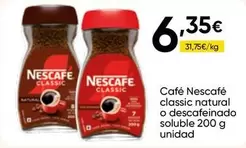 Nescafé - Café Classic Natural O Descafeinado Soluble