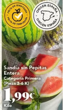 Primor - Sandía Sin Pepitas Entera