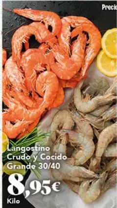 Langostino Crudo Y Cocido Grande