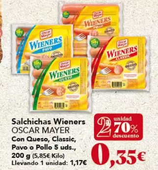 Oscar Mayer - Salchichas Wieners Con Queso, Classic, Pavo O Pollo