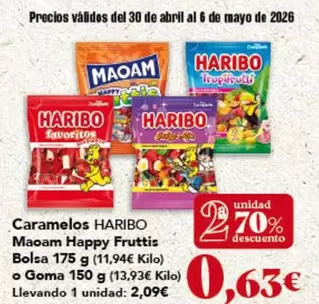 Haribo - Caramelos Macam Happy Fruttis Bolsa O Goma