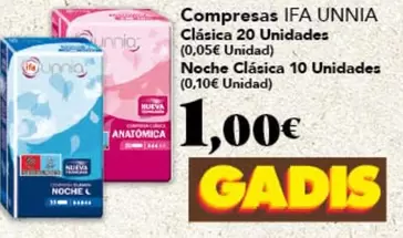ifa unnia - Compresas Clasica 20 Unidades