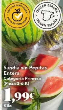 origen - Sandía Sin Pepitas