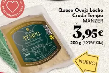 Manzer - Queso Oveja Leche Cruda Tempo