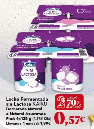 Kaiku - Leche Fermentada Sin Lactosa