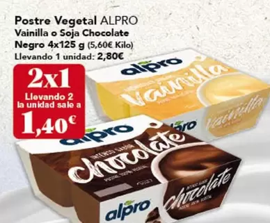 Alpro - Postre Vegetal Vainilla O Soja Chocolate Negro