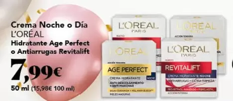 L'Oréal - Crema Noche O Dia Hidratante Age Perfect