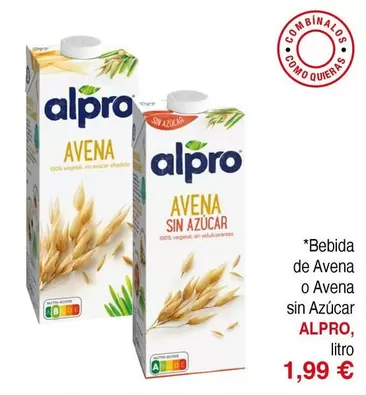 Alpro - Bebida De Avena O Avena Sin Azucar