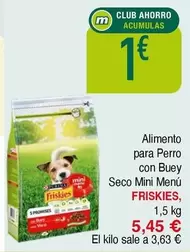 Friskies - Alimento Para Perro Con Buey Seco Mini Menu