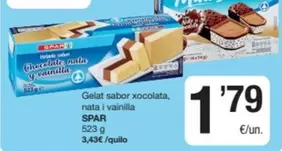 Spar - Gelat Sabor Xocolata, Nata I Vainilla