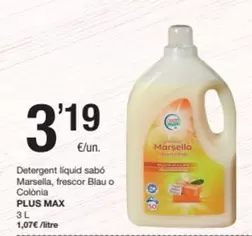 Plus - Detergent Líquid Sabó Marsella, Frescor Blau O Colonia