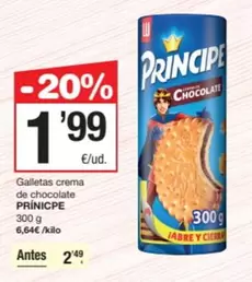 Príncipe - Galletas Crema De Chocolate