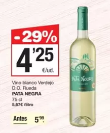Pata Negra - Vino Blanco Verdejo D.o. Rueda