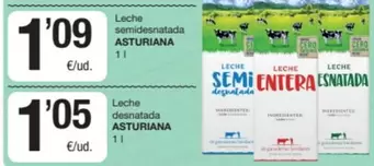 La Asturiana - Leche Semidesnatada