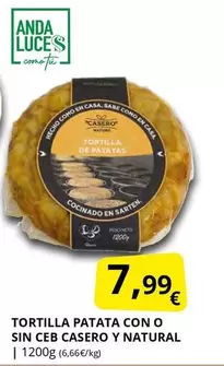 Anda - Tortilla Patata Con O Sin Ceb Casero Y Natural