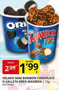 Oreo - Helado Mini Bombon Chocolate O Galleta Maxibon
