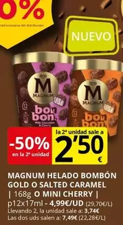 Magnum -  Helado Bombon Gold O Salted Caramel