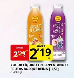 Postres Reina - Yogur Liquido Fresa/Plátano O Frutas Bosque