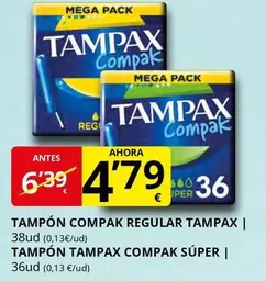 Tampax - Tampón Compak Regular