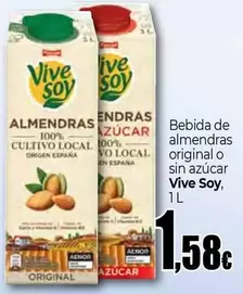 ViveSoy - Bebida De Almendras Original O Sin Azúcar