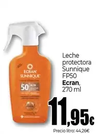 Ecran - Leche Protectora Sunnique FP50