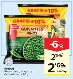 Findus - Pesols Fins O Minestra De Verdures